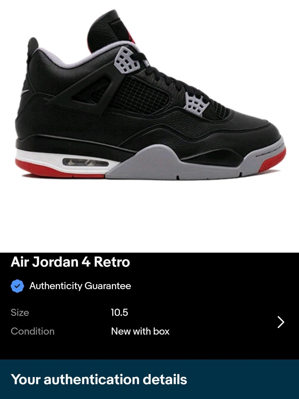 Nike Air Jordan 4 Retro - "Bred Reimagined"